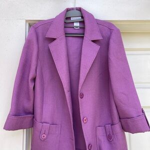 Alfred Dunner Women's Purple Blazer